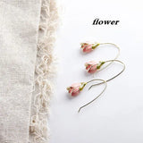 Fresh Petal Tulip Flower Hair Accessories DIY Jewelry Earrings