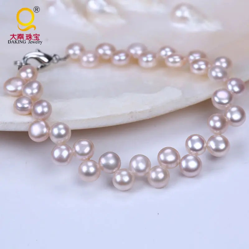 Freshwater Pearl Bracelet for Women with 100% Natural Pearls