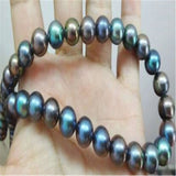 Freshwater 9-10mm Pearl Necklace 18 Inches Chain Aurora Classic