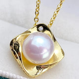 18K Filled Freshwater Aurora Pearl Pendant Necklace