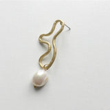 Freshwater Baroque Pearl Earrings Geometric Earings Jewelry