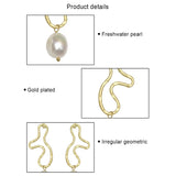 Freshwater Baroque Pearl Earrings Geometric Earings Jewelry