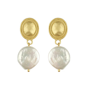 Baroque Pearl Earrings Golden Boho Pearls Jewelry for Women