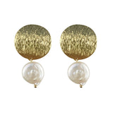 Baroque Pearl Earrings Golden Boho Pearls Jewelry for Women