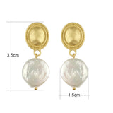 Baroque Pearl Earrings Golden Boho Pearls Jewelry for Women