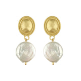 Baroque Pearl Earrings Golden Boho Pearls Jewelry for Women