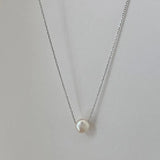 Baroque Pearl Pendant Necklace 925 Sterling Silver Choker Chain