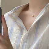 Baroque Pearl Pendant Necklace 925 Sterling Silver Choker Chain
