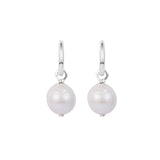 Baroque Pearl Hoop Earrings Sterling Silver Women's Jewelry Gift