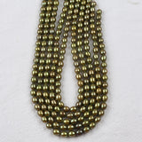 7-8mm Freshwater Pearl Oval Bead Fruit Green Beige for Jewelry Making