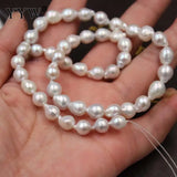 8mm Freshwater Pearl Beads Drop Shape Loose Kralen High Quality DIY Jewelry