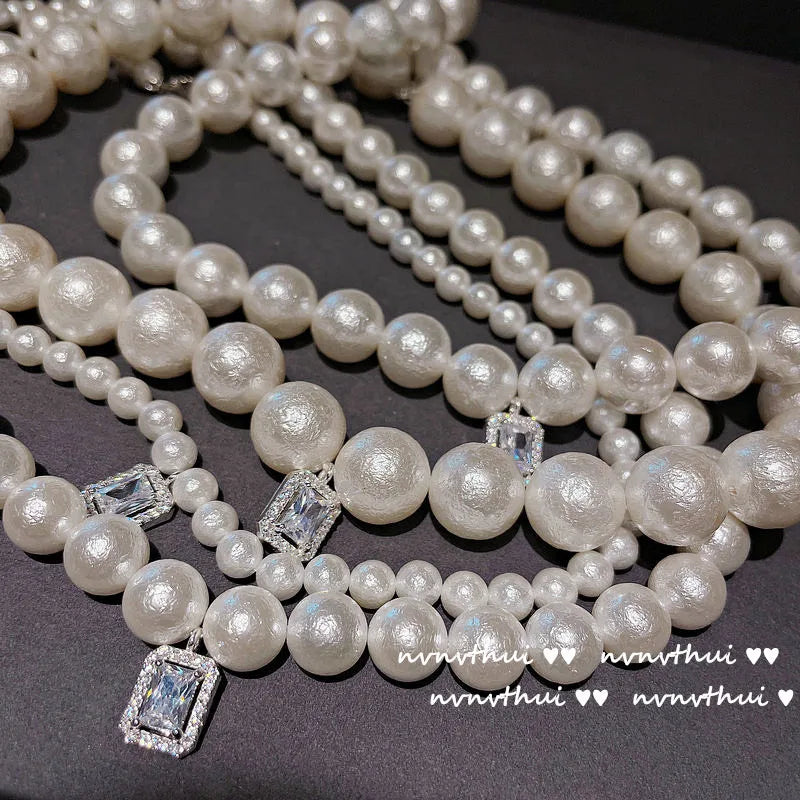 Baroque Pearl Choker Necklace Vintage Jewelry for Girls