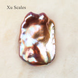 Freshwater XL Baroque Pearl Beads Natural Colorful Glare Petal DIY Pendant