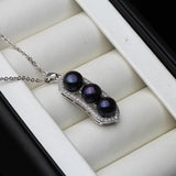Freshwater Natural Pearl Necklace Women 925 Sterling Silver Pendant Girls Gift