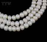 Freshwater Pearl 12-13mm Beads Button Natural 2.5mm Hole DIY Jewelry Making