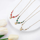 Freshwater Pearl Agate Women Necklace Classic Smooth Peach Heart Pendant