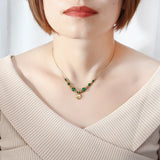Freshwater Pearl Agate Women Necklace Classic Smooth Peach Heart Pendant