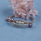 Freshwater Pearl Bead Cuff Bangle Bracelet