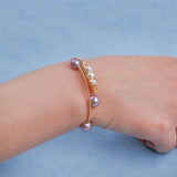Freshwater Pearl Bead Cuff Bangle Bracelet