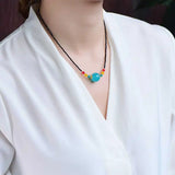 Freshwater Pearl Spinel Aquamarine Beads Necklace Chakra