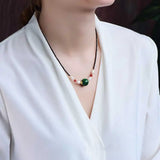 Freshwater Pearl Spinel Chrysoprase Beads Necklace