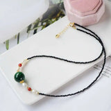 Freshwater Pearl Spinel Chrysoprase Beads Necklace