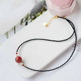 Freshwater Pearl Spinel Red Agate Beads Necklace Colorful Pray Inspiration