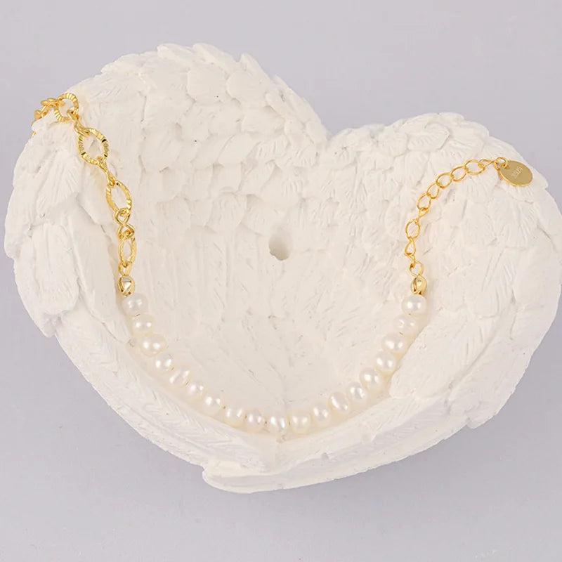 Freshwater Pearl Bracelet Silver 925 Ukrainian Style Fine Jewelry