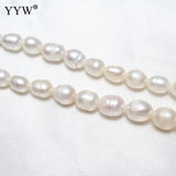 Freshwater Pearl Brass Necklace With Brass Rice Natural For Woman
