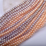 Freshwater Pearl Near Flawless 4-5mm Pink Purple Bracelet Necklace