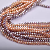 Freshwater Pearl Near Flawless 4-5mm Pink Purple Bracelet Necklace
