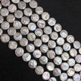 16mm Coin Freshwater Pearl Button Beads for DIY Jewelry Making