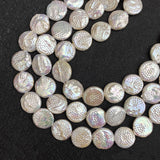 16mm Coin Freshwater Pearl Button Beads for DIY Jewelry Making
