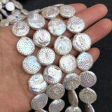 16mm Coin Freshwater Pearl Button Beads for DIY Jewelry Making