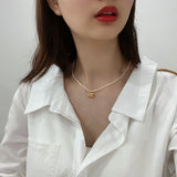 Freshwater Pearl Choker Heart Shell Necklace 925 Sterling Silver