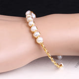 Pink Freshwater Pearl Cuff Bracelet Bangle for Women