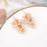 Freshwater Pearl Earrings 925 Sterling Silver Drop Dangle white/pink/mixed