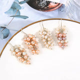 Freshwater Pearl Earrings 925 Sterling Silver Drop Dangle white/pink/mixed