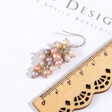 Freshwater Pearl Earrings 925 Sterling Silver Drop Dangle white/pink/mixed