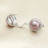 Freshwater Pearl Earrings 925 Silver Jewelry Drop