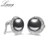 Freshwater Pearl Earrings 925 Silver Jewelry Drop