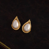 Freshwater Pearl Earrings for Woman Sea Shell Fishtail Ear Stud Earrings