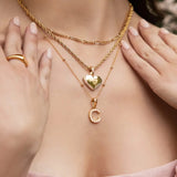 Freshwater Pearl Initial Sphere Necklace Alphabet Letter Pendants For Women