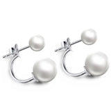 Freshwater Pearl Jackets Stud Earrings 925 Sterling Silver For Women