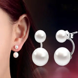 Freshwater Pearl Jackets Stud Earrings 925 Sterling Silver For Women