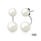 Freshwater Pearl Jackets Stud Earrings 925 Sterling Silver For Women