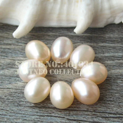 Freshwater Pearl Loose Beads, Cultured Drop-shaped Pearls Natural Pink 5-9 MM