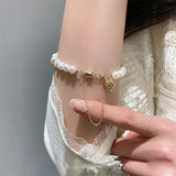 Freshwater Pearl Magnet Clasp Pine Cone Bracelet