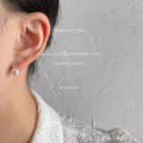 Freshwater Pearl Zircon 925 Silver Earrings Studs