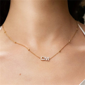 Freshwater Pearl Name Pendants For Women Personalized Letters Necklace